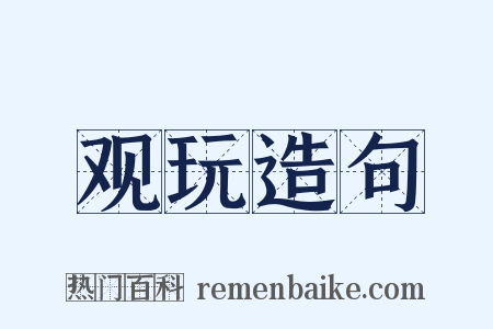 观玩造句是什么意思的图片
